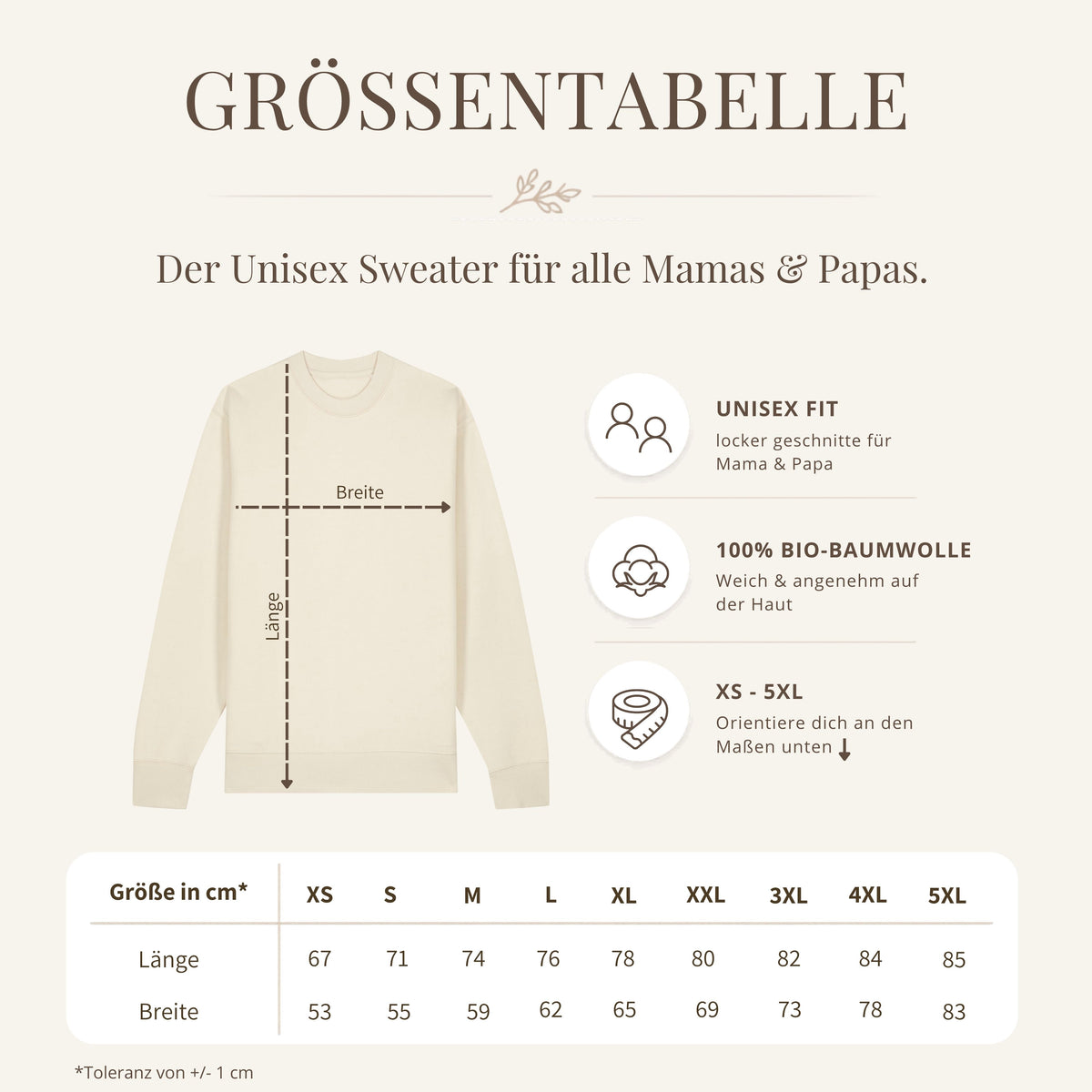 Cappuccino Club - UNISEX SWEATER aus Bio-Baumwolle