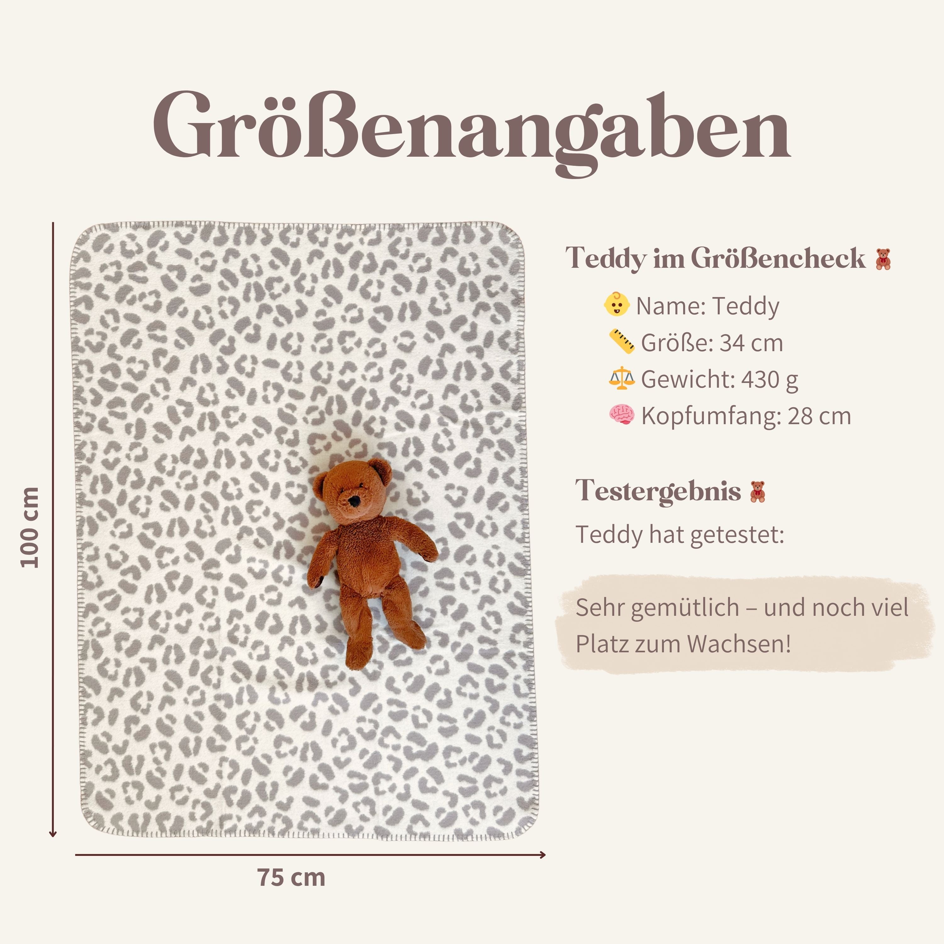 BIO-BABYDECKE 'LEO' - Grau