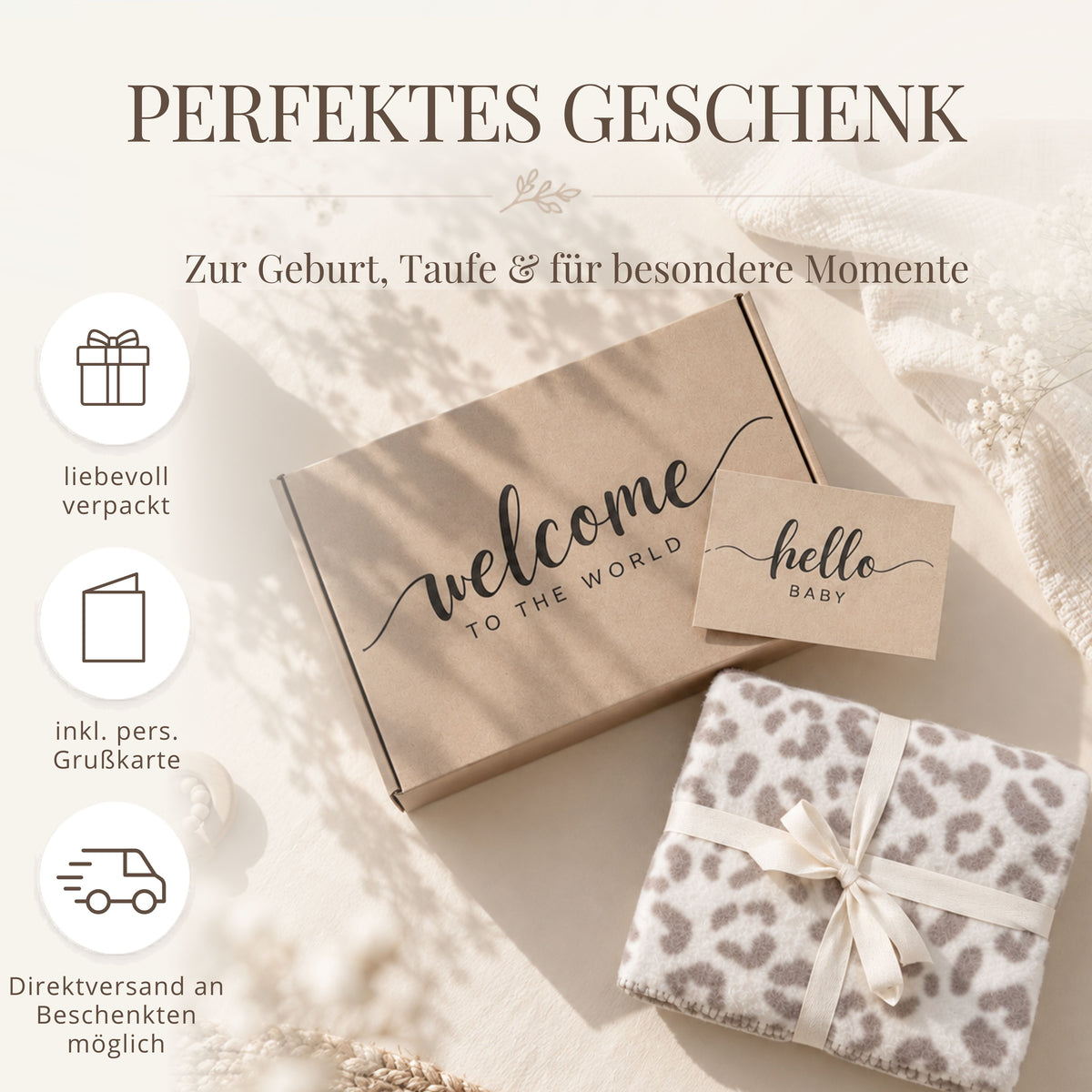 Geschenkbox inkl. Grußkarte