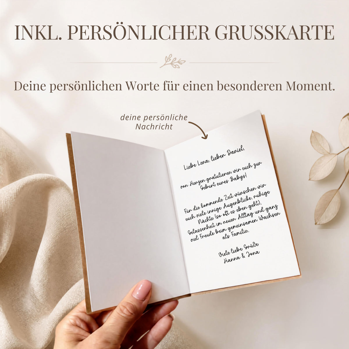 Geschenkbox inkl. Grußkarte