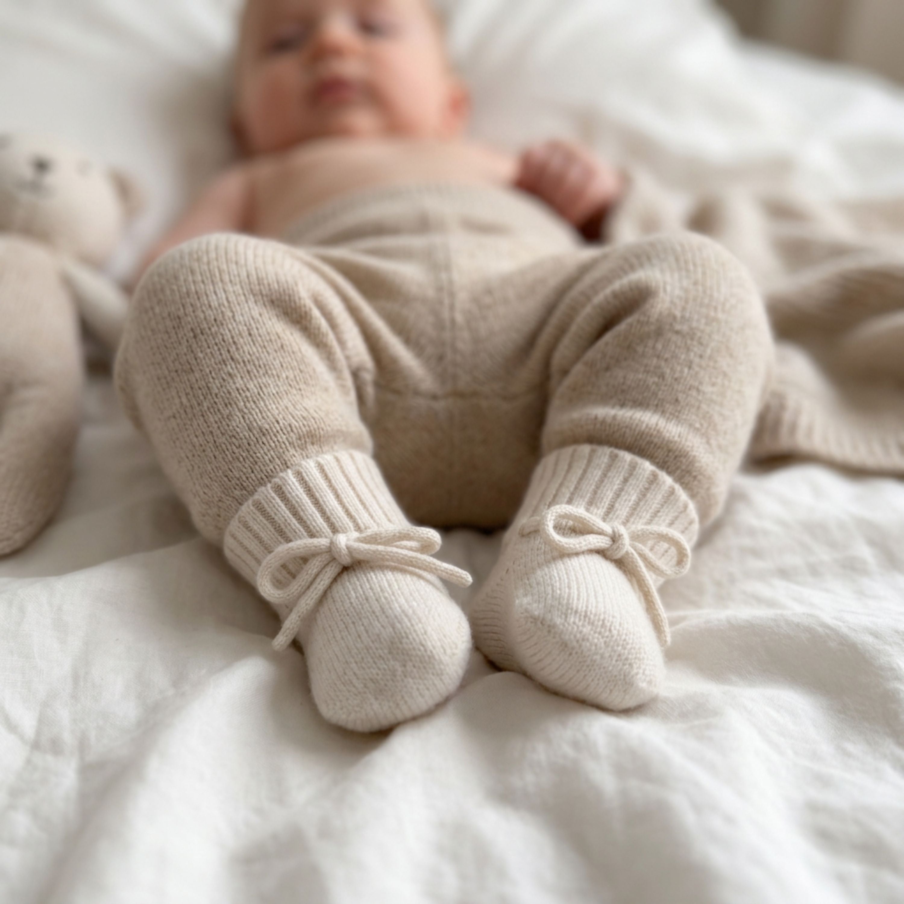 BABYSCHUHE IN CREME
